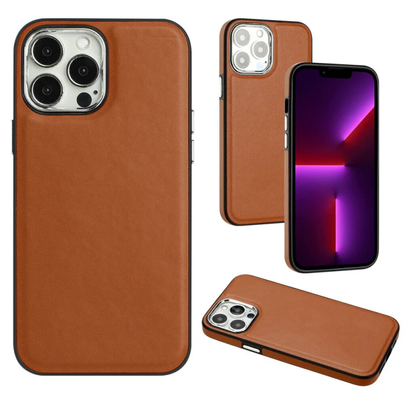 

Original Leather Phone Case for iPhone 14 Plus 13 12 11 Pro Max X Xs Xr 7 8 Plus SE Lens Shockproof Ultra Light Back Cover