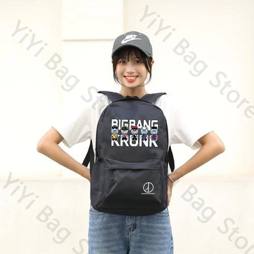 Фото Рюкзак G Dragon Bigbang Kpop Fashion BIGBANG, рюкзаки с мультяшным принтом GD Fans, студенческая школьная сумка, корейский рюкзак большой вместимости №3