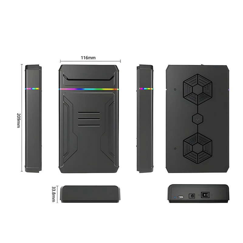 Корпус для жесткого диска SATA-Type C со светодиодной подсветкой