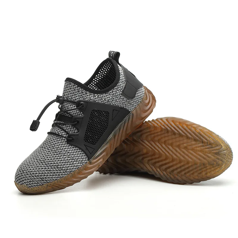 

Breathable Male Shoes Mesh Safety Shoes Men Light Sneaker Indestructible Steel Toe Soft Anti-piercing Work Boots Work Shoes