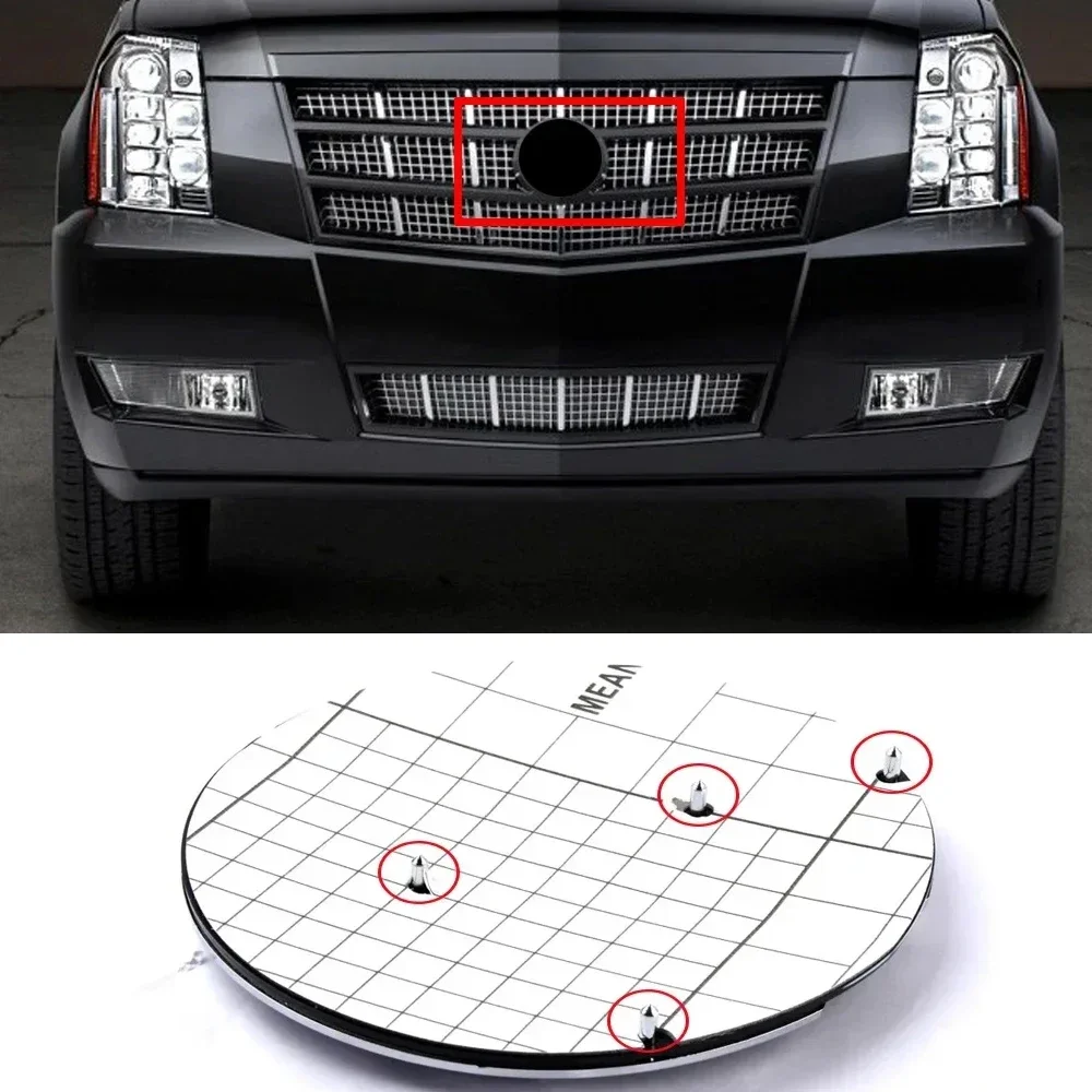 

14,5 см эмблема для Cadillac Escalade, наклейка на решетку, передняя эмблема для Cadillac Escalade 2007-2014 года, наклейка на решетку Cadillac
