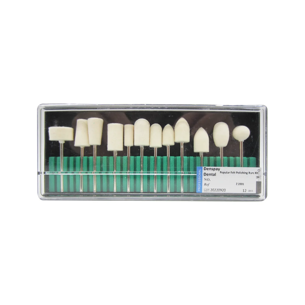 

12pcs/box Felt Polishing Burs Dental Polisher Wheel Grinding Buffing Lab Rotary Tool Dentistry Supply Nail Spong Polishing Tool