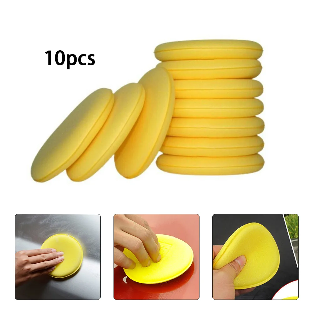 

2022 New High Quality Car Polish Sponges Cleaning Tools 10 Pcs/Set 100*6mm