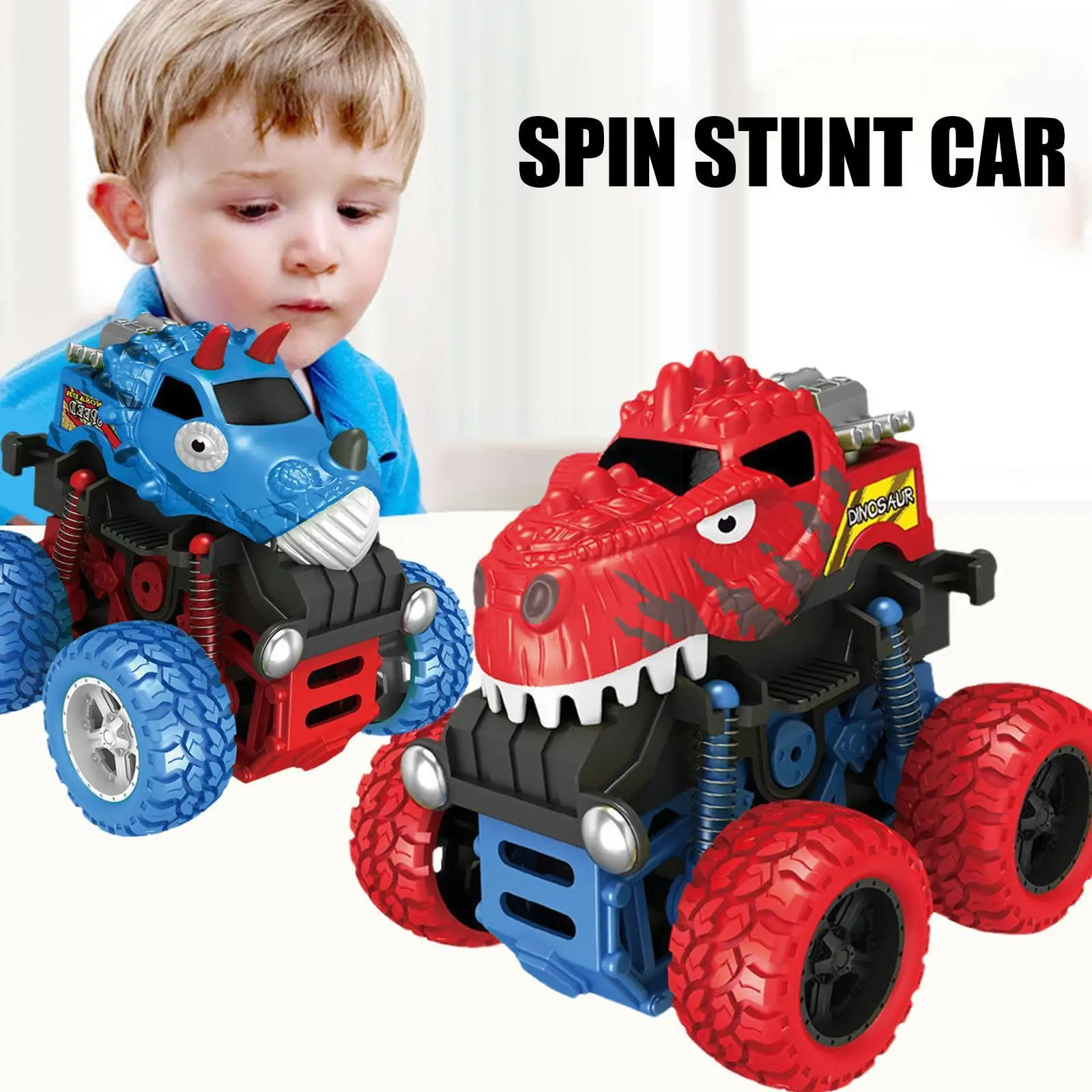 Children's Dinosaur Toy Car Truck Inertia Friction Pull Boys Super Children Truck Toys Vehicles Blaze Back Gift Power J3a1