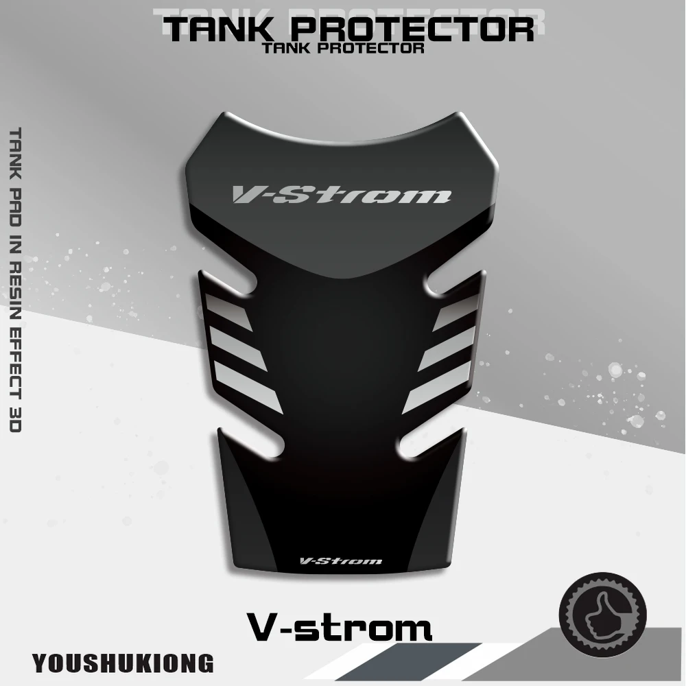 

Motorcycle Sticker Emblem Protection Decal Fuel Tank Pad Stickers Moto 3D Reflective For SUZUKI V-Strom DL VStrom 600 1000