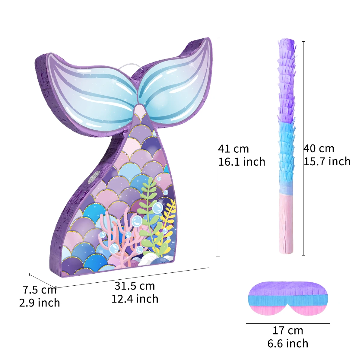 

Мультяшная океанская пиньята с хвостом русалки для детей