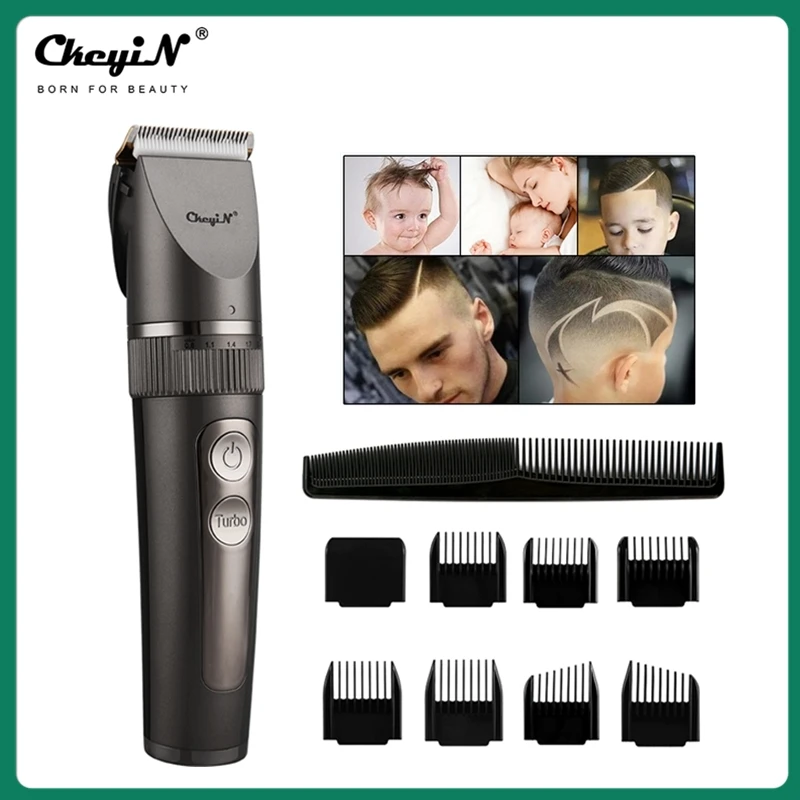 

Electric Hair Clipper Men LED Professional Beard Trimmer Waterproof Hair Cutting Machine Ceramic Blade Low Noise Adult Kid Cutte