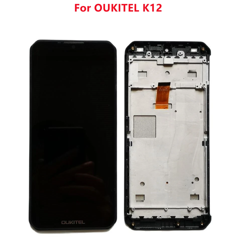 

Original For OUKITEL K12 LCD Display With Frame+Touch Screen Digitizer Assembly Replacement Glass + Repair Tools
