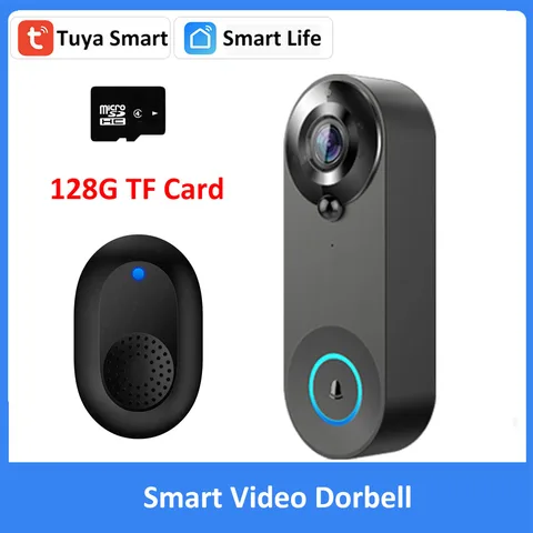 Alexa Google Voice Command Tuya Smart FHD Наружная видеокамера Doordell с поддержкой Wi-Fi Аккумуляторная батарея 4000 мАч с USB-звонком
