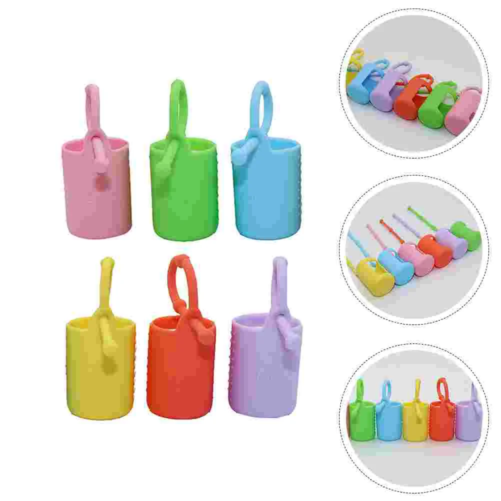 

Bottle Essential Oil Cover Silicone Case 15Ml Chic Sleevescarrying Portable Sleeve Holder Travel Roller Elastic Pot Softcolorful