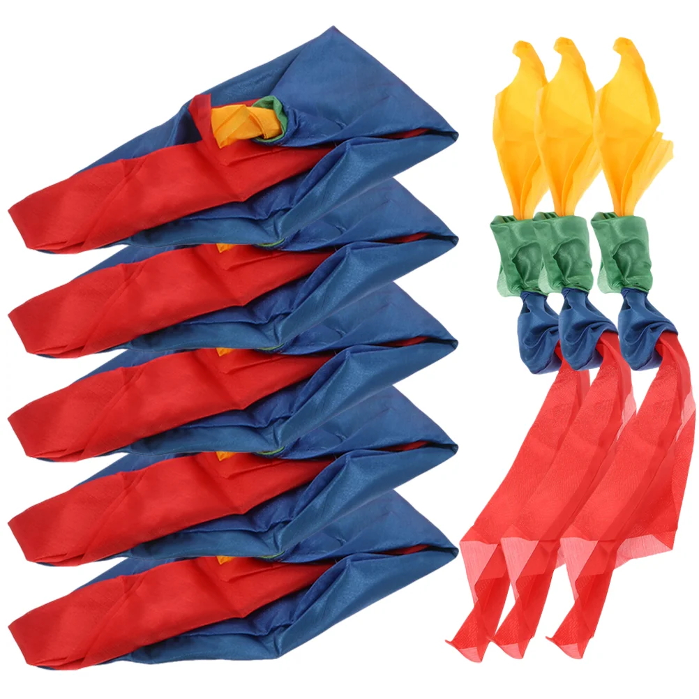 

8 Pcs Silk Scarf Hair Accessories Prop Color Changing Colorful Trick Tool Practical Party Supplies Magician Gadget Miss