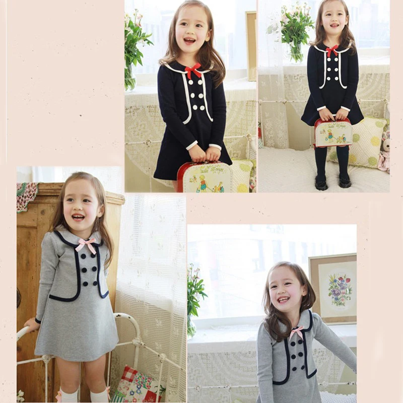 Платье для девочек Коллекция От 2 до 7 лет года Сезон весна-осень Школьное платье