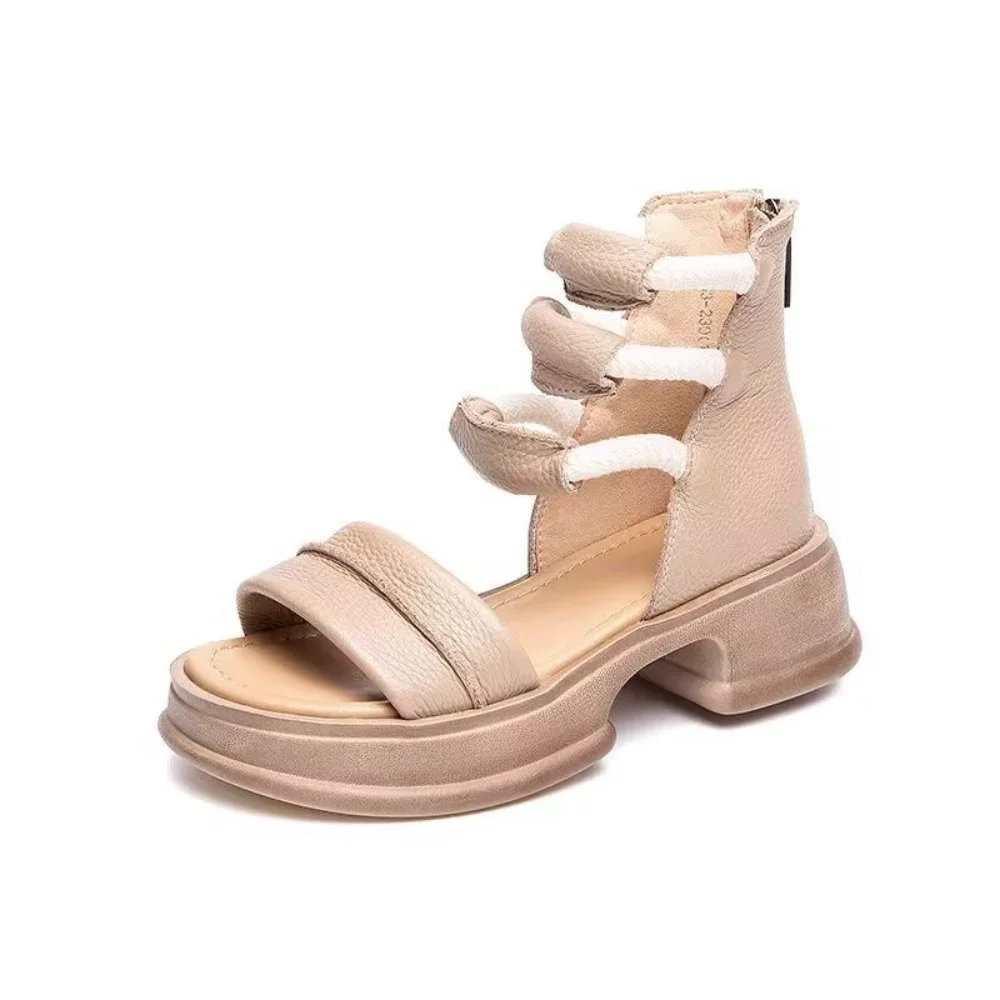 

European American Large Size Fashion Women's Shoes 2023 Summer New Female Fish Mouth Thick Soft Bottom Platform Sandals Women