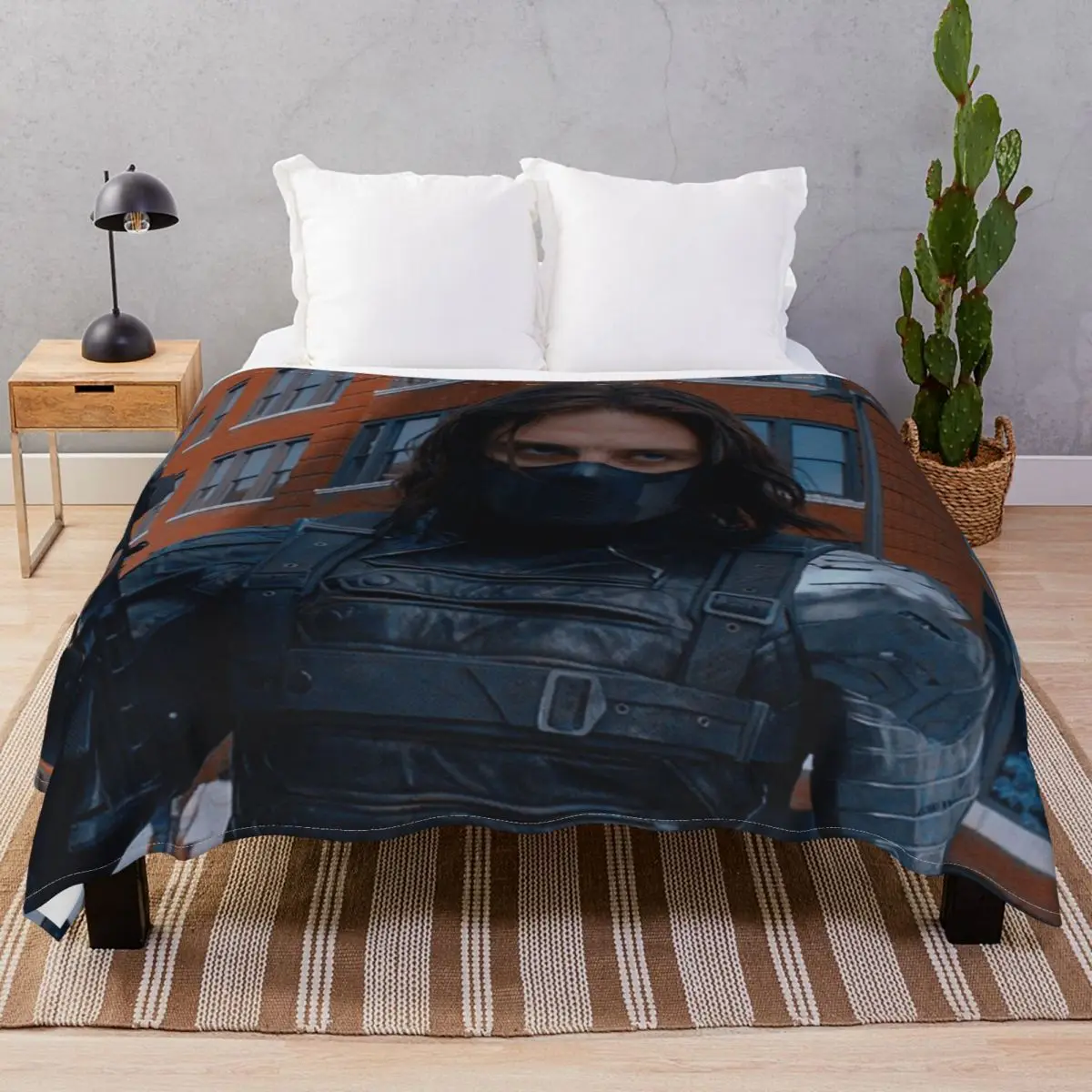 Hot Winter Soldier Blanket Velvet Printed Fluffy Unisex Throw Blankets for Bedding Home Couch Travel Cinema