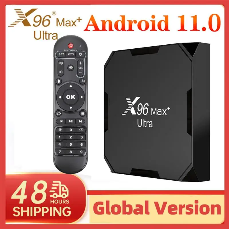 

X96 Max Plus Ultra Android TV Box Android 11 Amlogic S905X4 4G 64GB Support AV1 8K Dual Wifi Smart Media Player 4GB 32GB TVBox