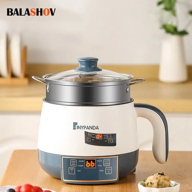 

Электрическая кухонная машина 220 В, бытовая Однослойная/двухслойная Горячая кастрюля, антипригарная сковорода, многофункциональная рисоварка, для студенческого общежития