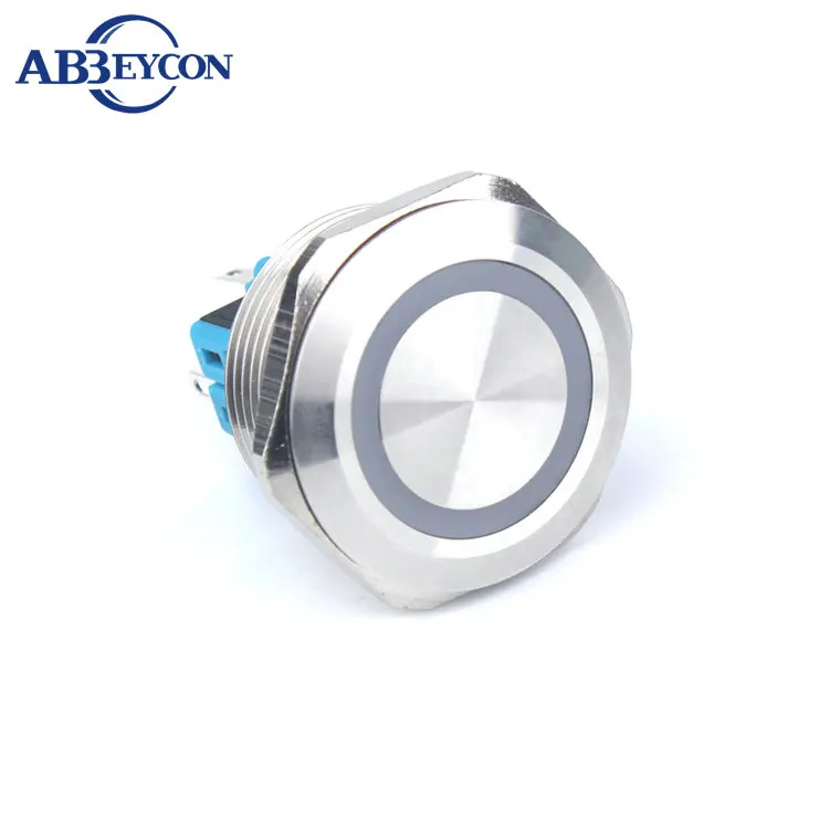 

2517 25mm anti-vandal latching push button switch illuminated metal switch angel eye push button