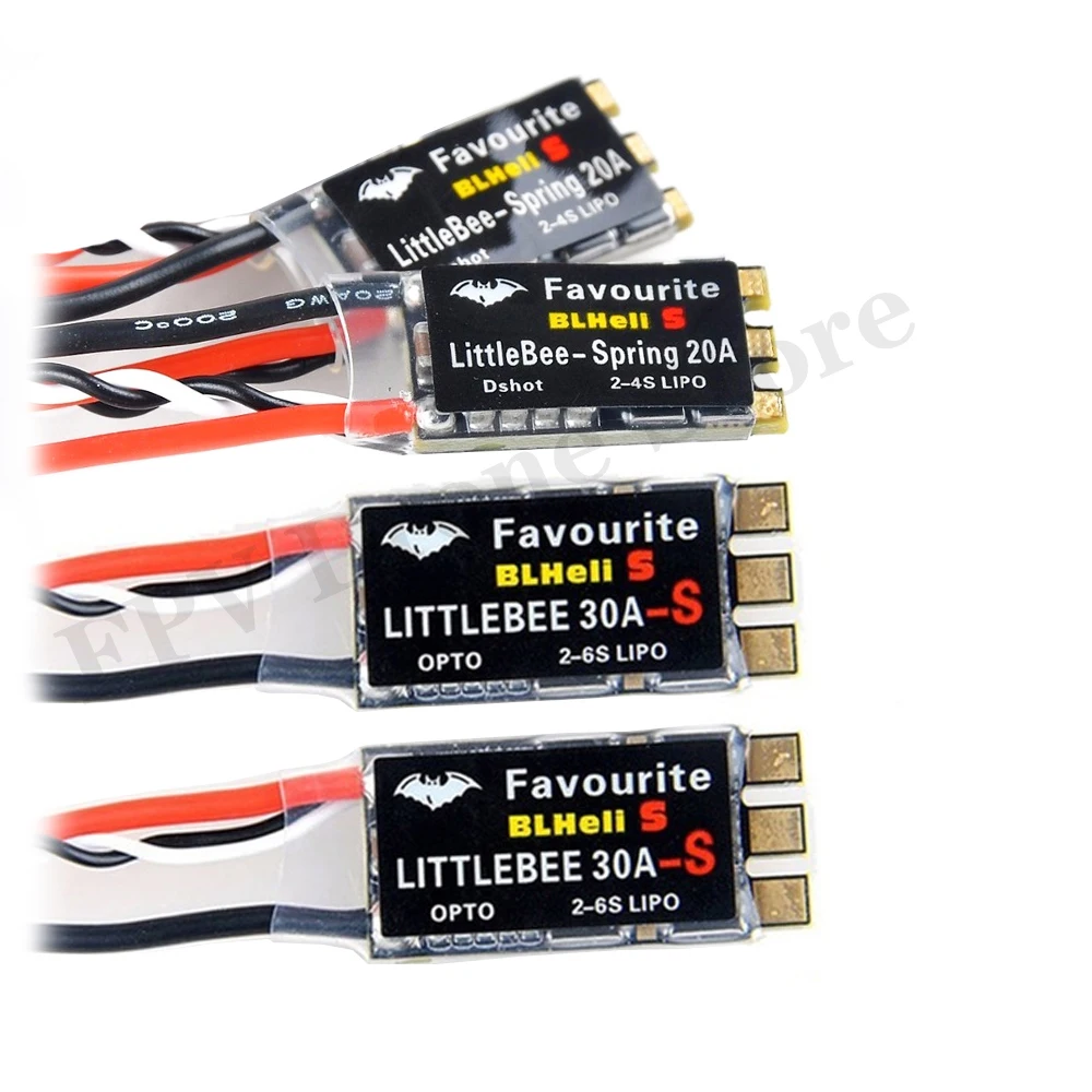 FVT LITTLEBEE blheli _ s ESC SPRING 20A 2-4s / 30A 2-6s поддержка mulitshot DSHOT Oneshot42 OneShot125 для гоночного дрона RC FPV