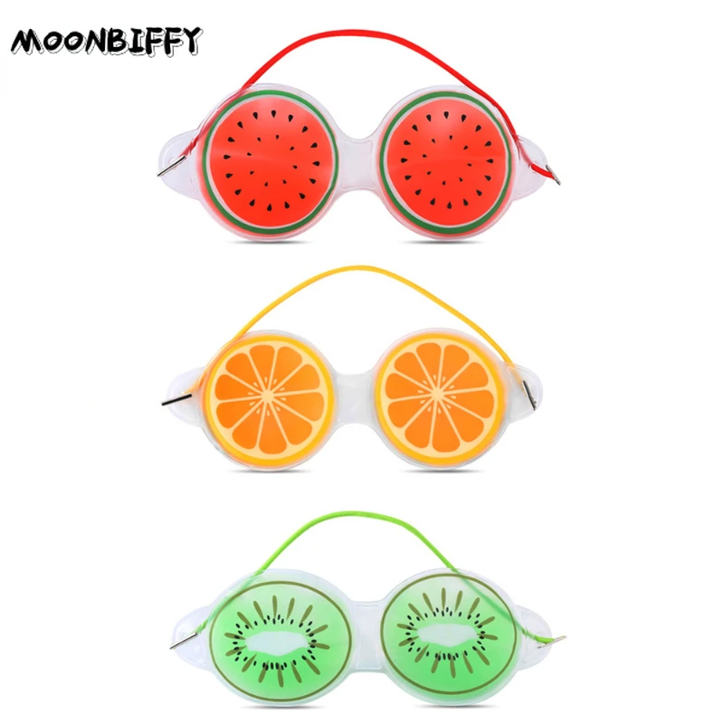 

1pcs Fruit Ice Compress Eye Mask Fatigue Relieve Remove Black Eye Bags Soft Beauty Sleeping Gel Eye Patch Soft Skin Beauty Tool