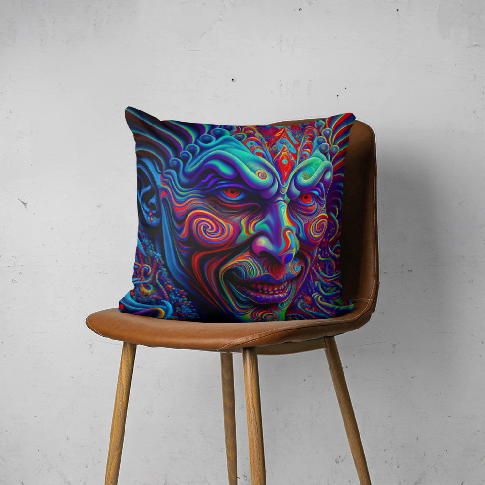 

PSYCHEDELIC PILLOW 138 Customizable Bedroom Bed Sofa Hotel Car Lumbar Pillow Fashion Decorative Cover