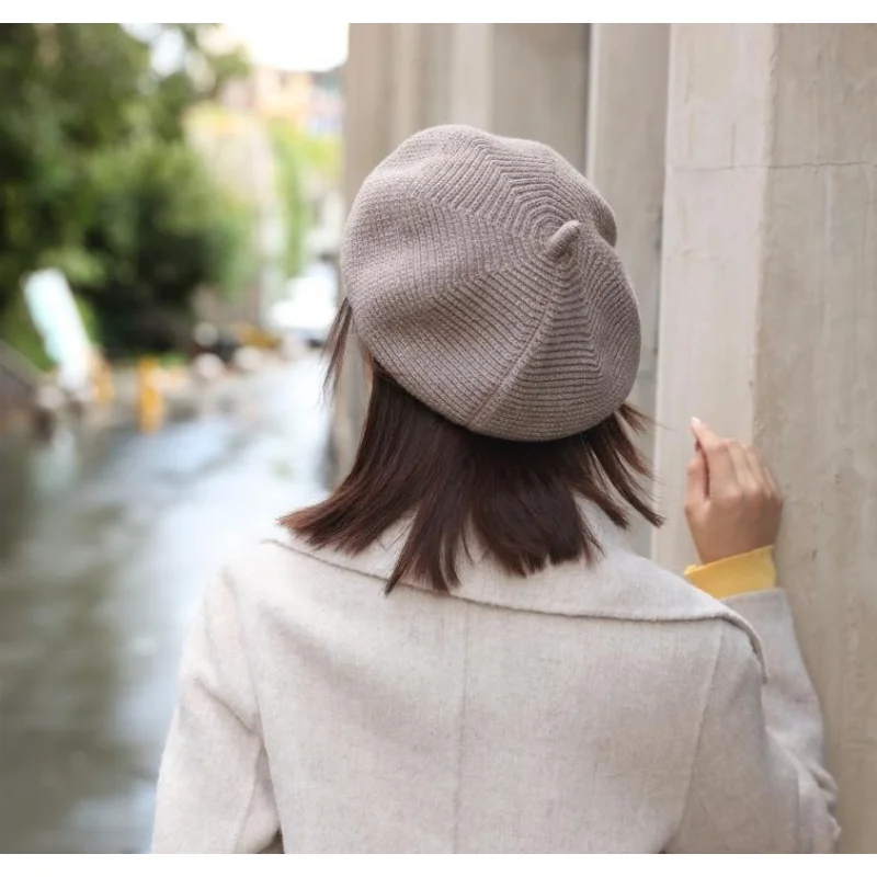 

Korean Fashion Kids Berets Solid Color Knitted Woolen Hats for Children Baby Beanies Baby Caps for Boys Hat for Kids Girl