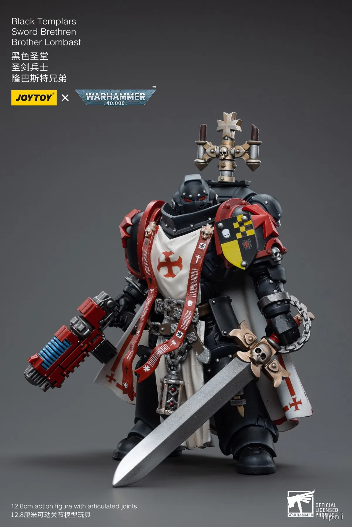 Фото В наличии: Фигурка JOYTOY Warhammer 40K Black Templars Helbrecht Lombast Intercessor Revenge Valtus Terminator 1/18 №3