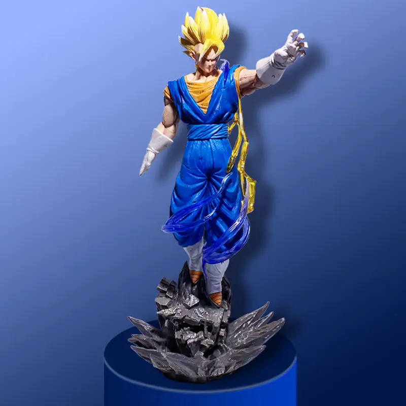 

44cm Vegetto Dragon Ball Figures Super Saiyan Yellow Vegetto Action Figures PVC Anime Collection Statue Model Toys Birthday Gift