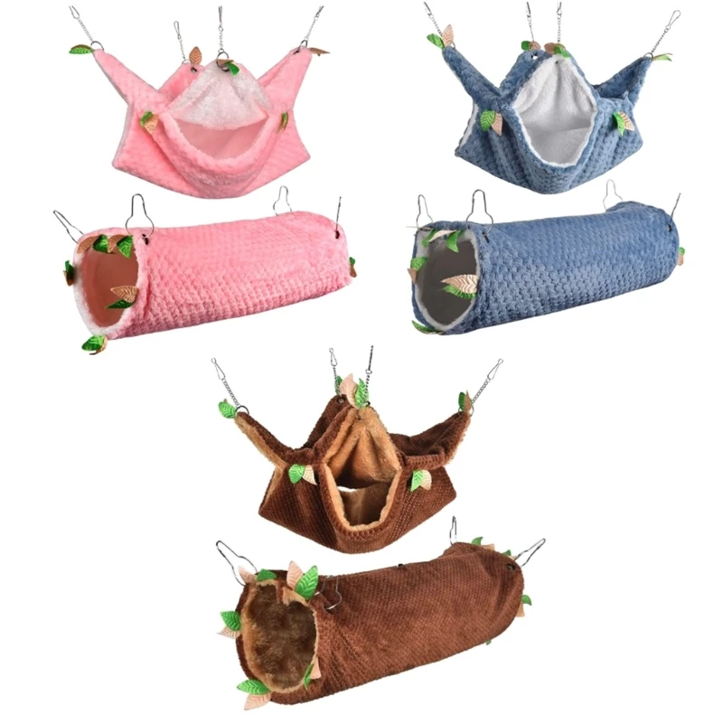 

Pet Habitats Décor Hideout Tunnel Chinchilla Playhouse Bunny Tube Hammock House