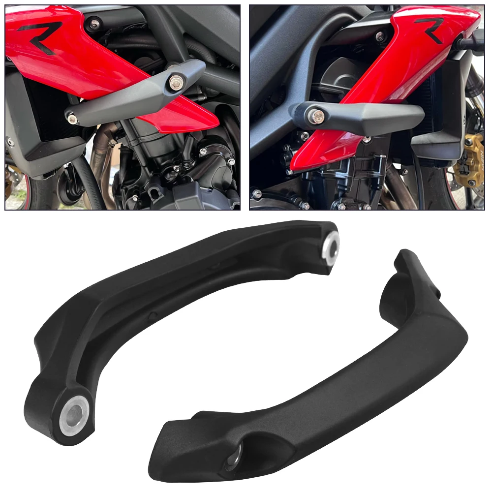 Фото Защита двигателя мотоцикла Street Triple 765RS 765R 765S 675 675R, слайдер рамы, резиновая накладка от падений 765 R S RS №1