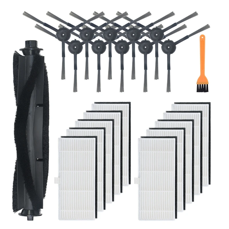 

22Pcs Replaceble Side Brush Filter Roll Brush Accessories Set Parts For S9 Vacuum Cleaner Sweeper Replace For Home