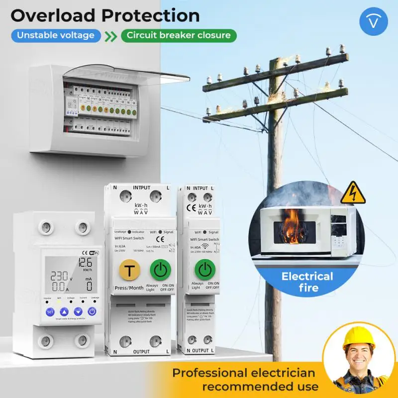 

Smart Switch Modern Remote Access Energy-saving Safe Efficient Energy-saving Leakage Circuit Breaker Leakage Circuit Breaker