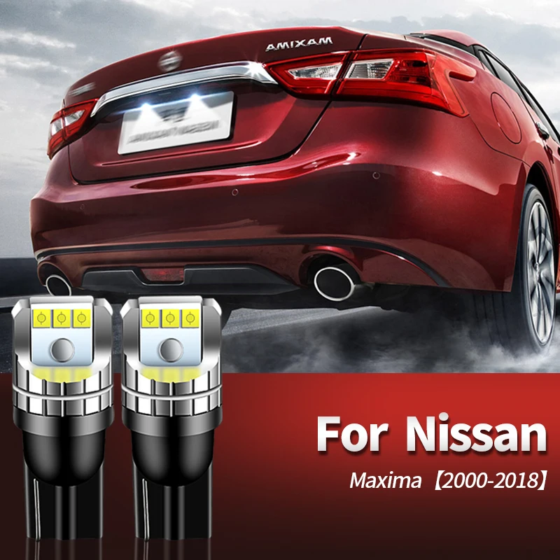 2 шт. Canbus 12 В светодиодный светильник номерного знака W5W T10 для Nissan TMaxima 2000-2017 2018