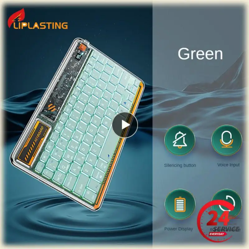 

Беспроводная клавиатура для 5pro, беспроводная клавиатура, прозрачная клавиатура, электронные инструменты, клавиатура с голосовым входом, светящаяся