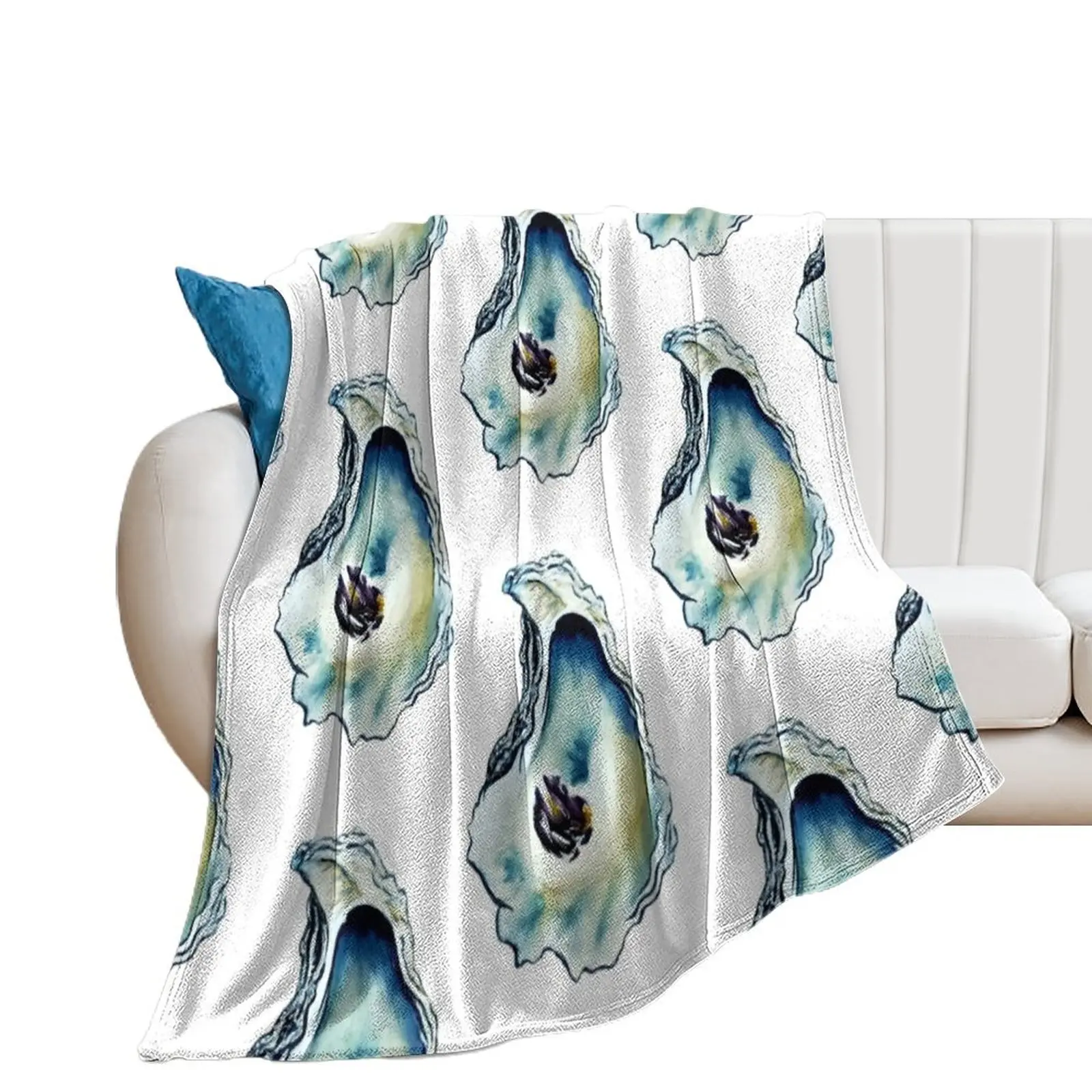 Акварельные пледы устрицы Южного искусства летнее покрывало зимние кровати