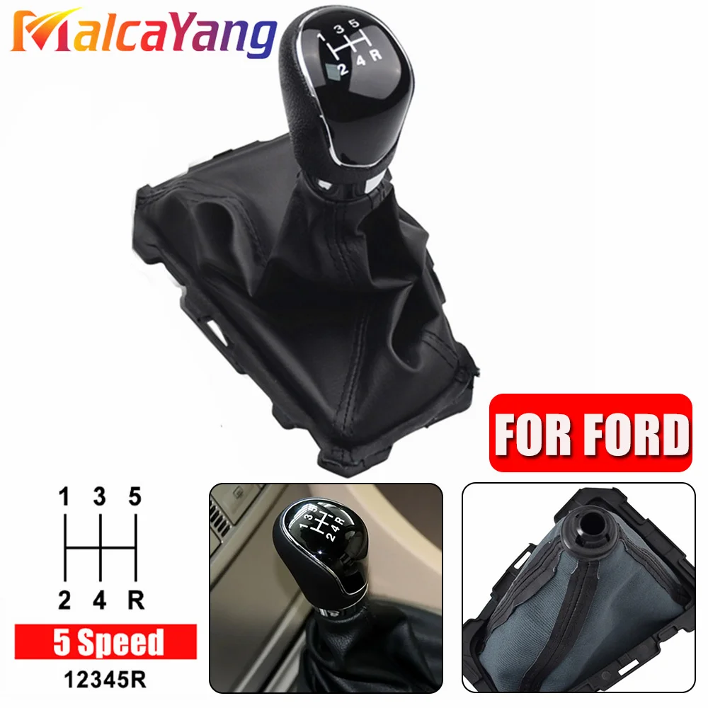 

Ручка переключения передач 5/6 скоростей с воротником из искусственной кожи для Ford focus 3 MK3 1,6 2012 2013 2014 2015 2016