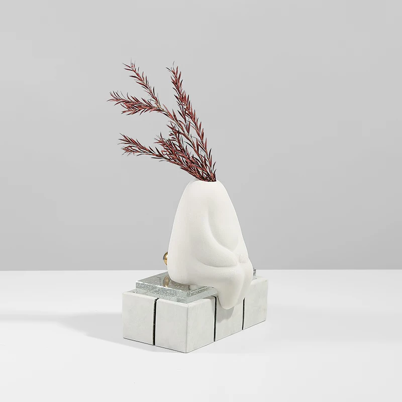 

Современные минималистичные стоячие керамические украшения в форме кролика, ТВ-Шкафы для гостиной, цветочные вазы, креативные Мультяшные