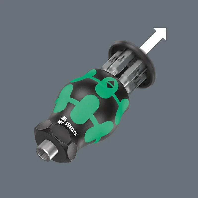 WERA Kraftform Kompakt Stubby Magazine Эргономичная 2-компонентная ручка для точных работ Отвертка