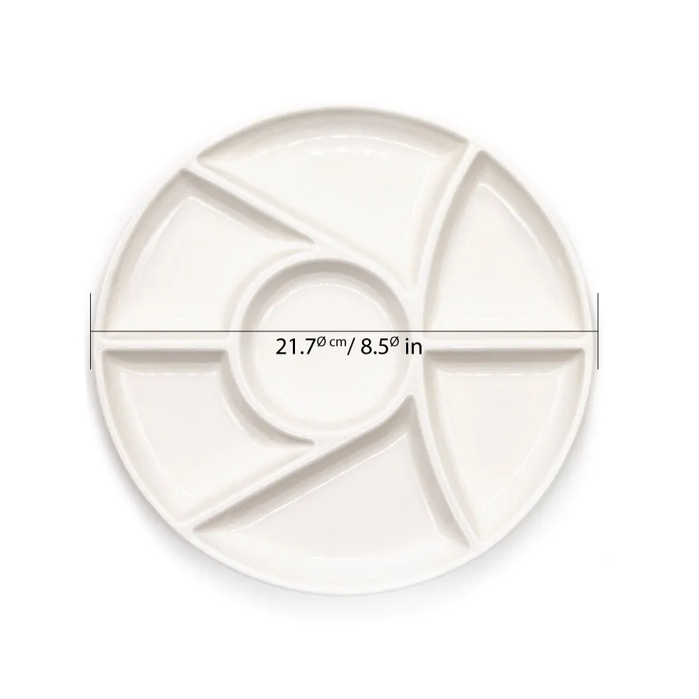 Artsecret 7-луночная фарфоровая керамическая палитра красок для смешивания цветов