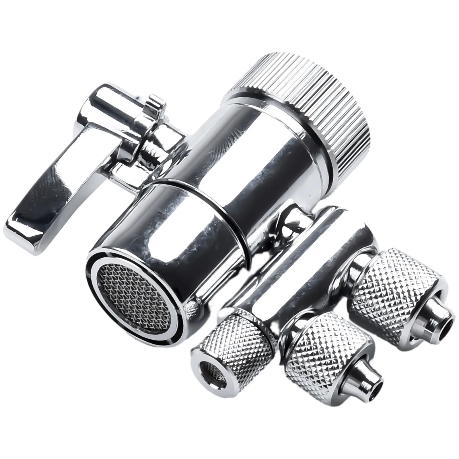 Латунный перепускной клапан серебристый переключающий 3/8 дюйма и 5/16 дюймов