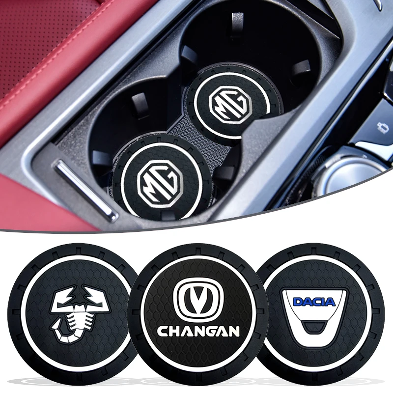 

1pcs New Car Cup Holder Coasters Anti-slip Mat Styling Silica Gel for Jeep Can Am Renegade Compass Wrangler Jk Logo Accessories