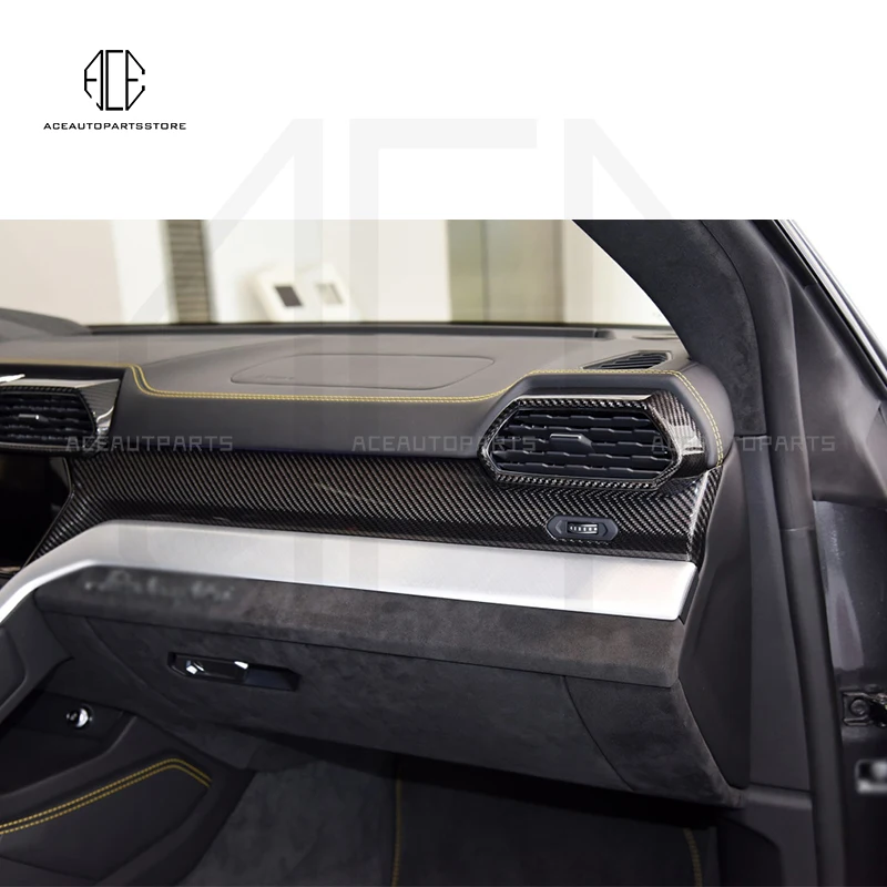 Для Lamborghini URUS 2018-21 настоящее углеродное волокно центральная консоль автомобиля