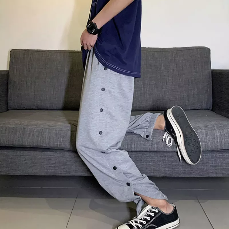 

All-Match Men's Sports Breasted Pants Loose Comfortable Straight Casual Pants Bundles Basketball Training Pants