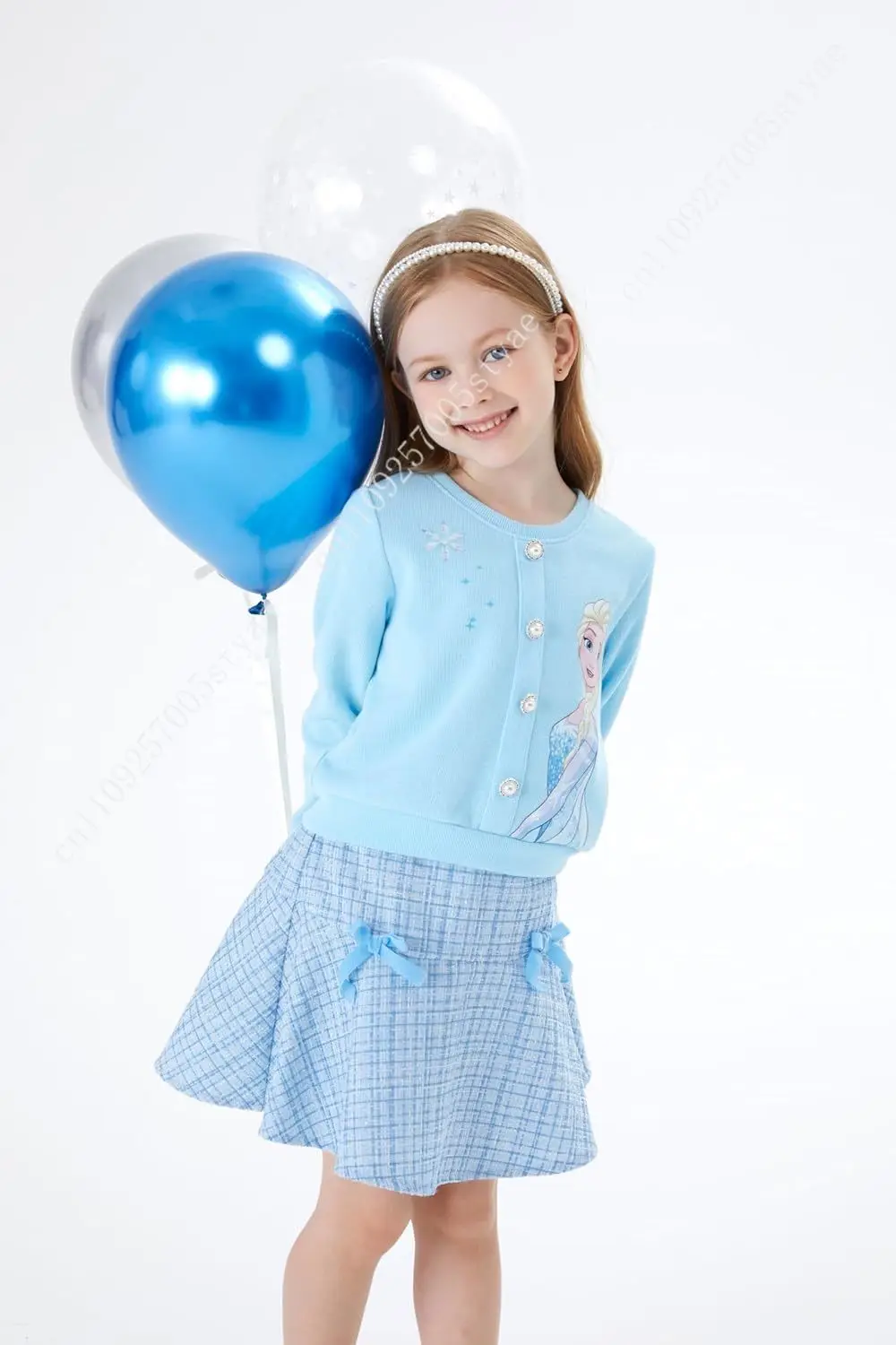 Фото Комплект из 2 предметов для девочек Disney Frozen: повседневное платье, юбка принцессы, твидовая юбка, топ, свитер-юбка для вечеринок и дней рождения, детский наряд для бала №3