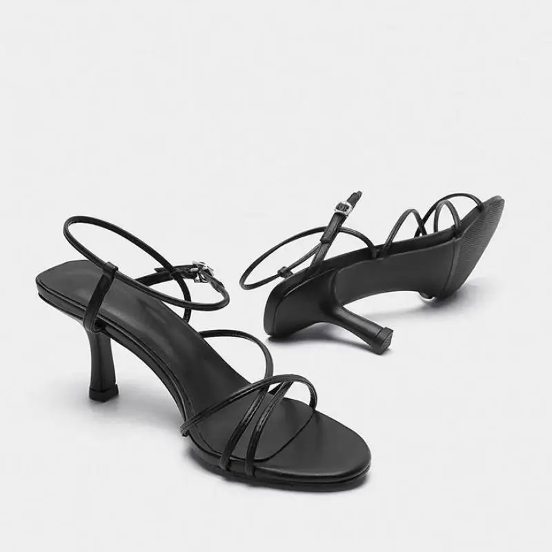 Сандалии женские на высоком каблуке элегантная Летняя обувь с открытым носком