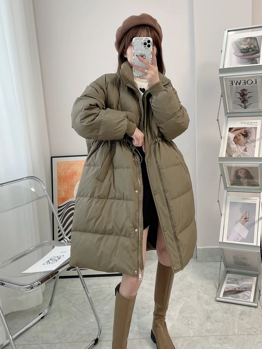 

Новинка, женский длинный пуховик, повседневные стильные осенне-зимние пальто и парки, женская верхняя одежда