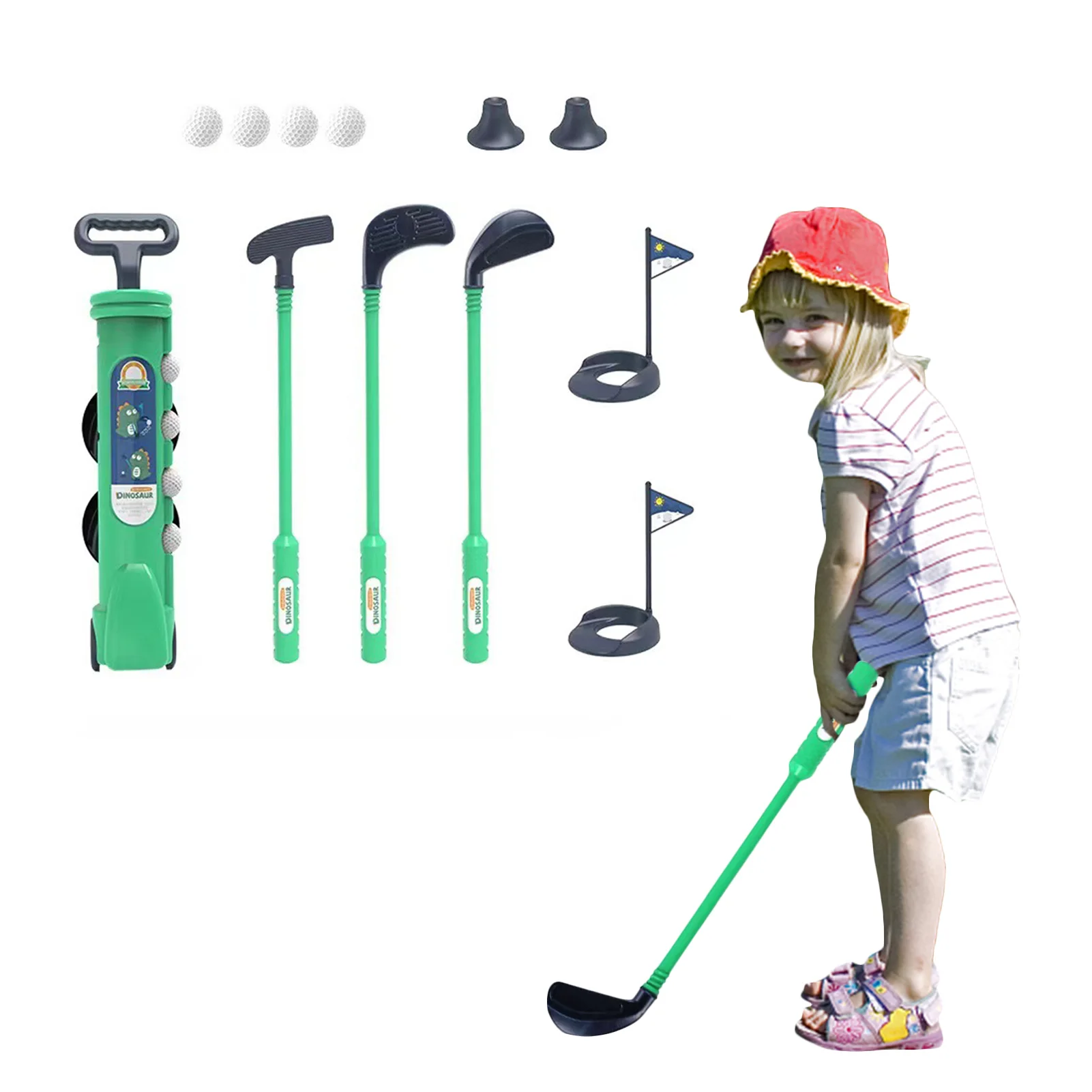 

Kids Golf Sets Easy To Use Indoor Exercise Golf Game Play Set Easy To Use Mini Golf Set For Children Age 3-8 Years Old