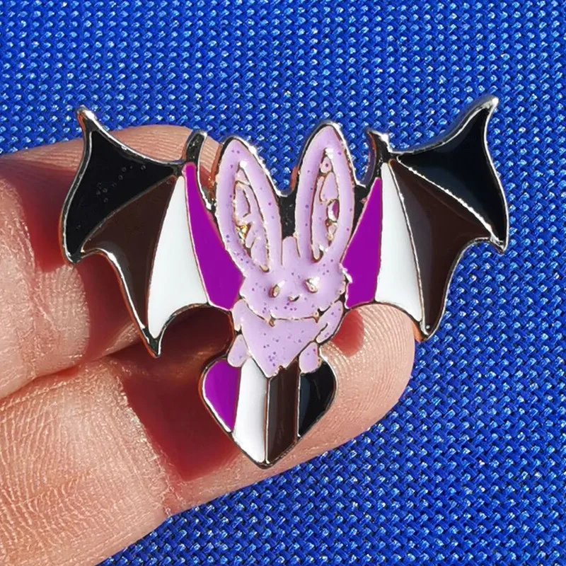 Радужная бисексуальная летучая мышь яркость ЛГБТ рюкзак джинсы куртка лацкан