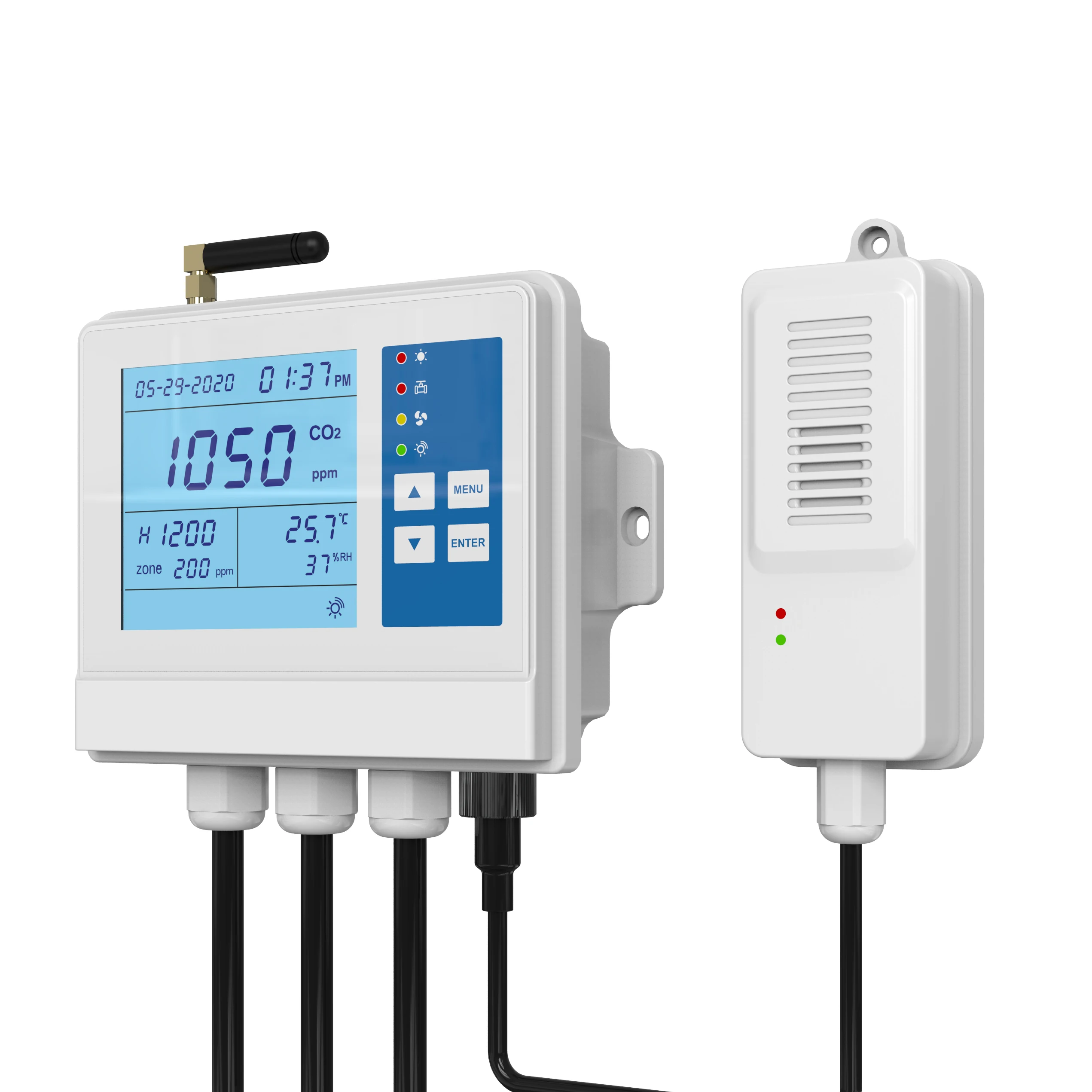 

Greenhouse hydroponic grow room co2 controller control co2 dose regulator or ventilation fan co2 controller