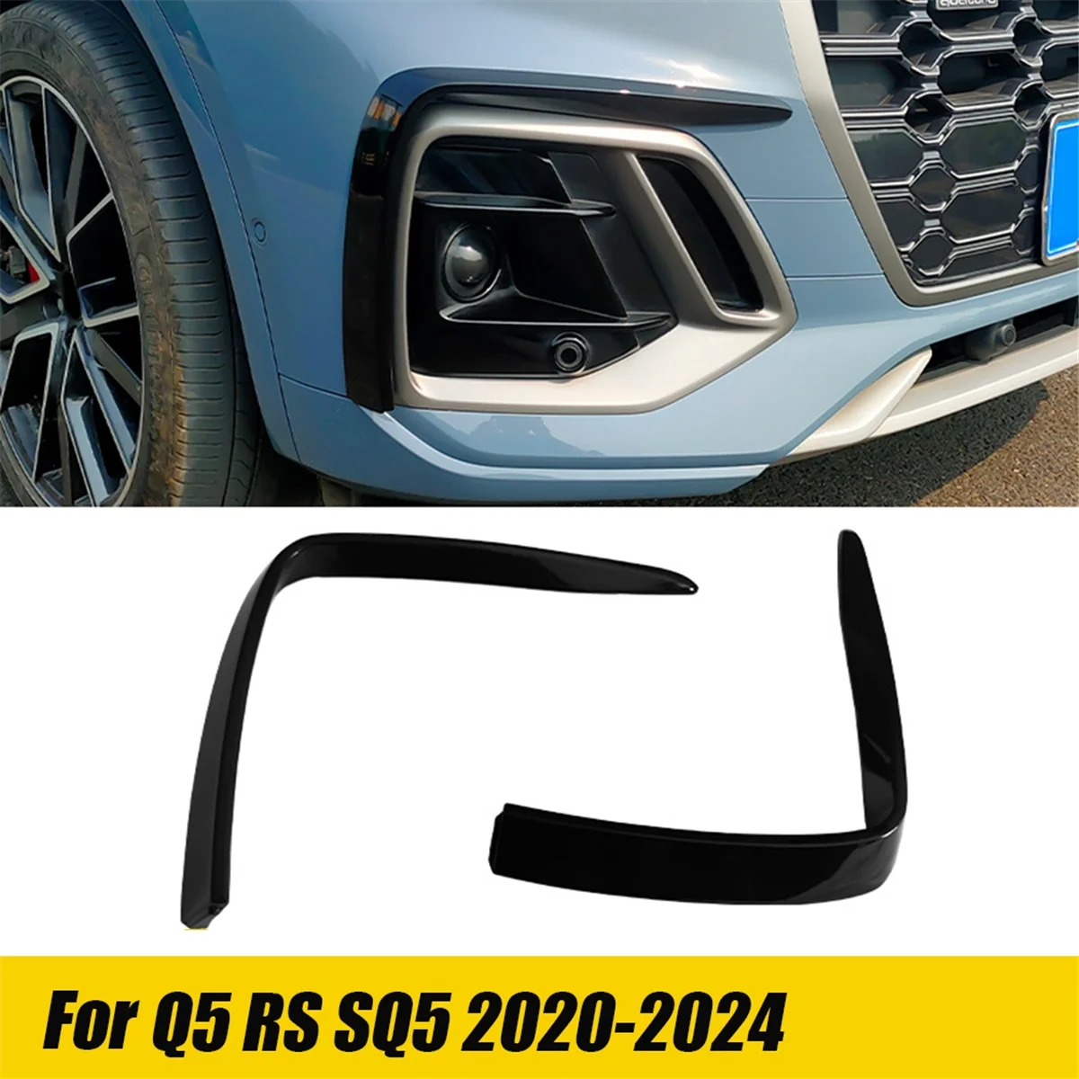 1 пара передний бампер воздушный нож отделка противотуманная лампа для Audi Q5 RS SQ5
