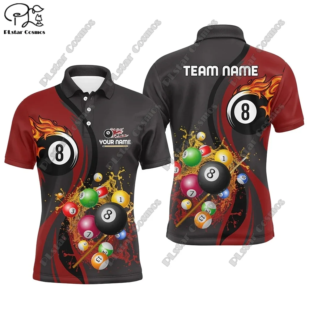 Мужские рубашки-поло с названием заказчика Забавные футболки для бильярда